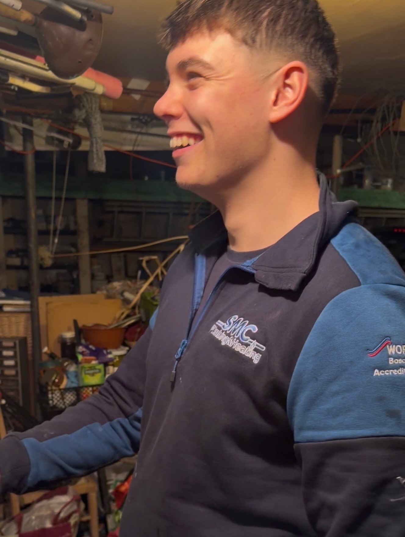 Caden, first-year apprentice with SMC Plumbing and Heating